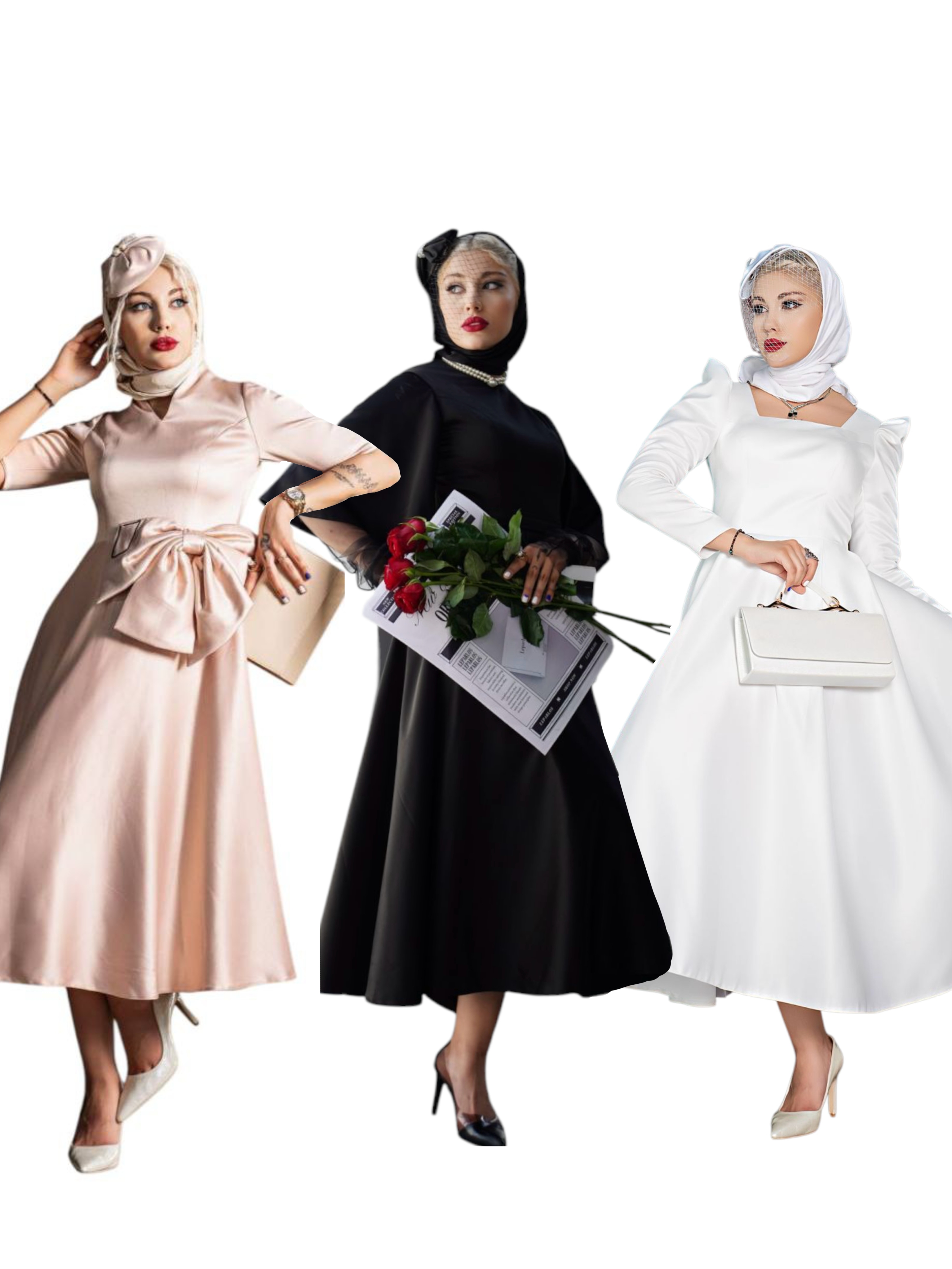 چرا رنگ سفید ، کرم و مشکی را برای لباس مجلسی انتخاب کنیم؟